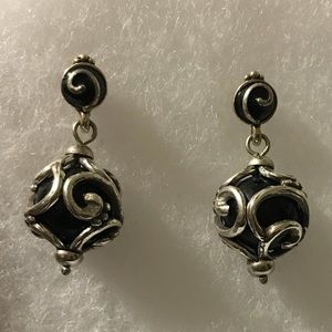 Brighton Earrings Black Dangle